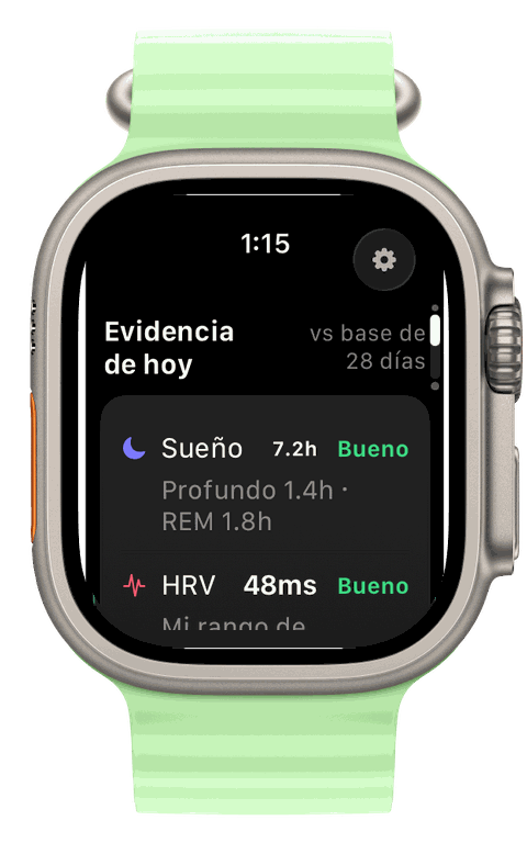 Apple Watch Ultra — la base de hoy en Runvis: sueño y VFC