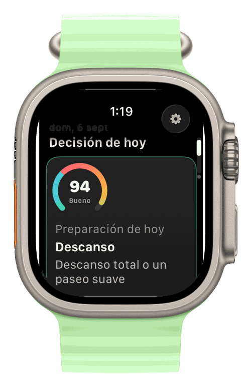 Apple Watch Ultra: la decisión de hoy en Runvis, anillo de preparación y día de descanso